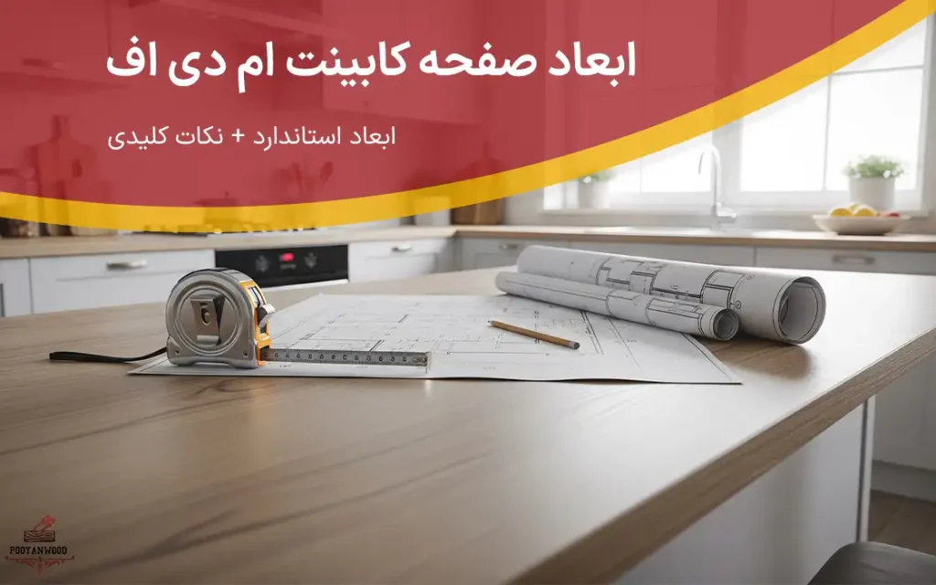 ابعاد صفحه کابینت ام دی اف