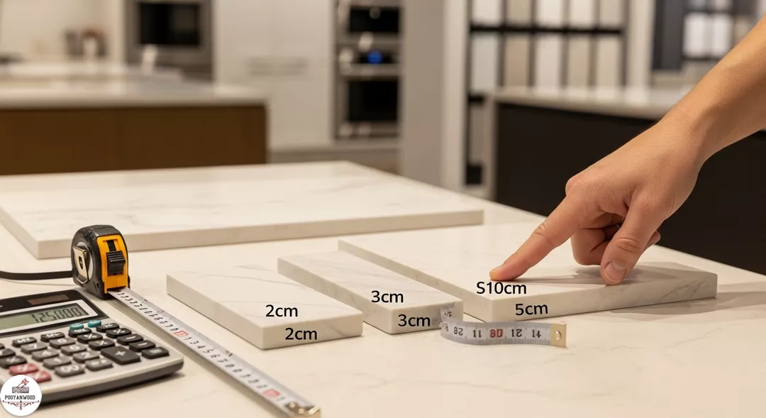 انتخاب ضخامت و طرح صفحه کابینت
